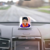 Acrylic Personalized Rounded square Shape Car Dashboard Photo Stand (Front & Back)